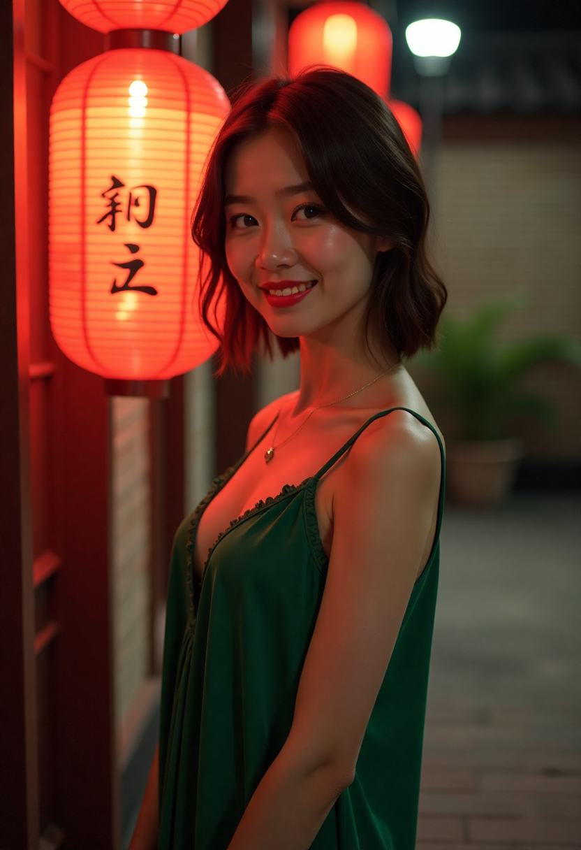 城市高楼间的暮色